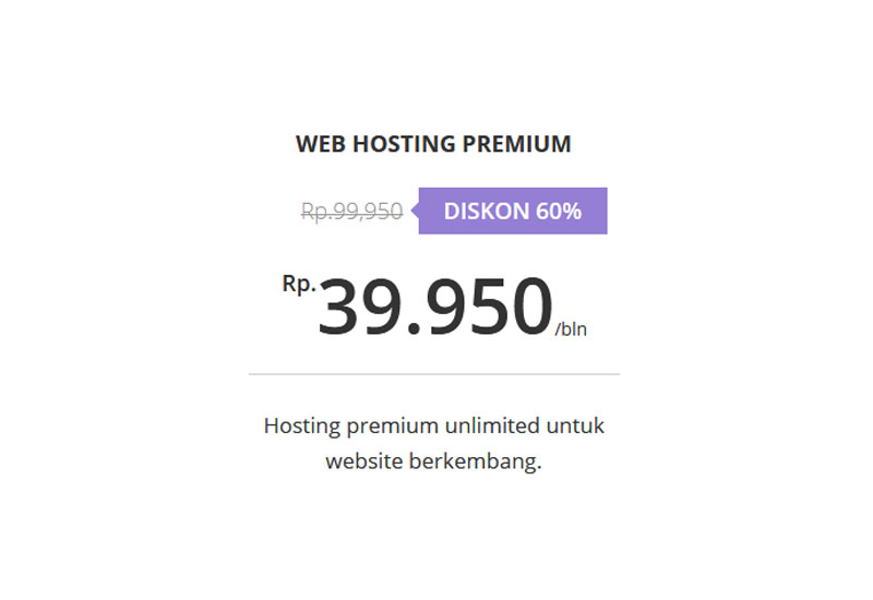 Paket Web Hosting Premium - Hostinger