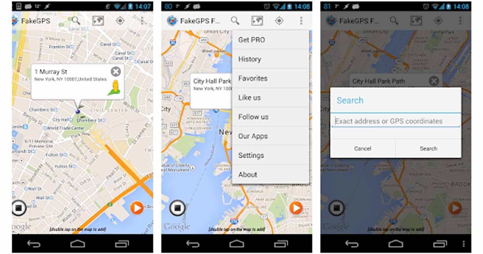 Fake GPS GO Location Spoofer Free adalah aplikasi untuk membuat lokasi palsu di Android