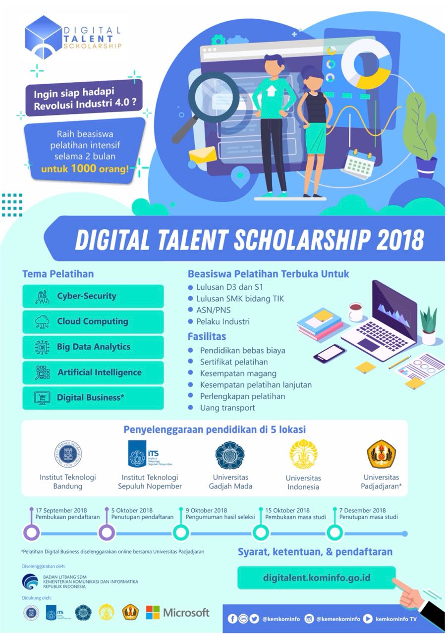 Banner pengumuman beasiswa Digital Talent