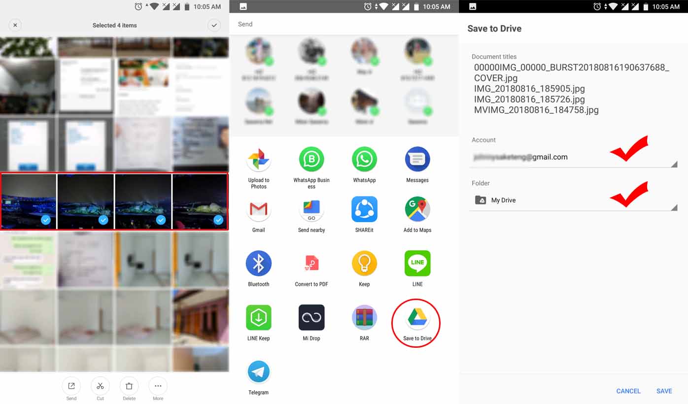 Cara Manual Menyimpan Foto dan Video ke Google Drive