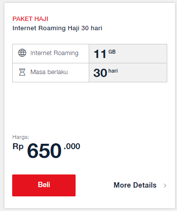 Paket Haji Telkomsel: Internet Roaming Haji 30 Hari