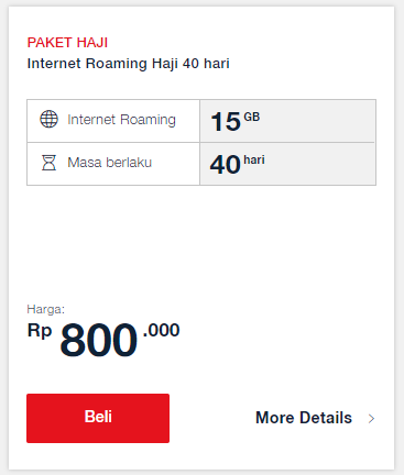 Paket Haji Telkomsel: Internet Roaming Haji 40 Hari
