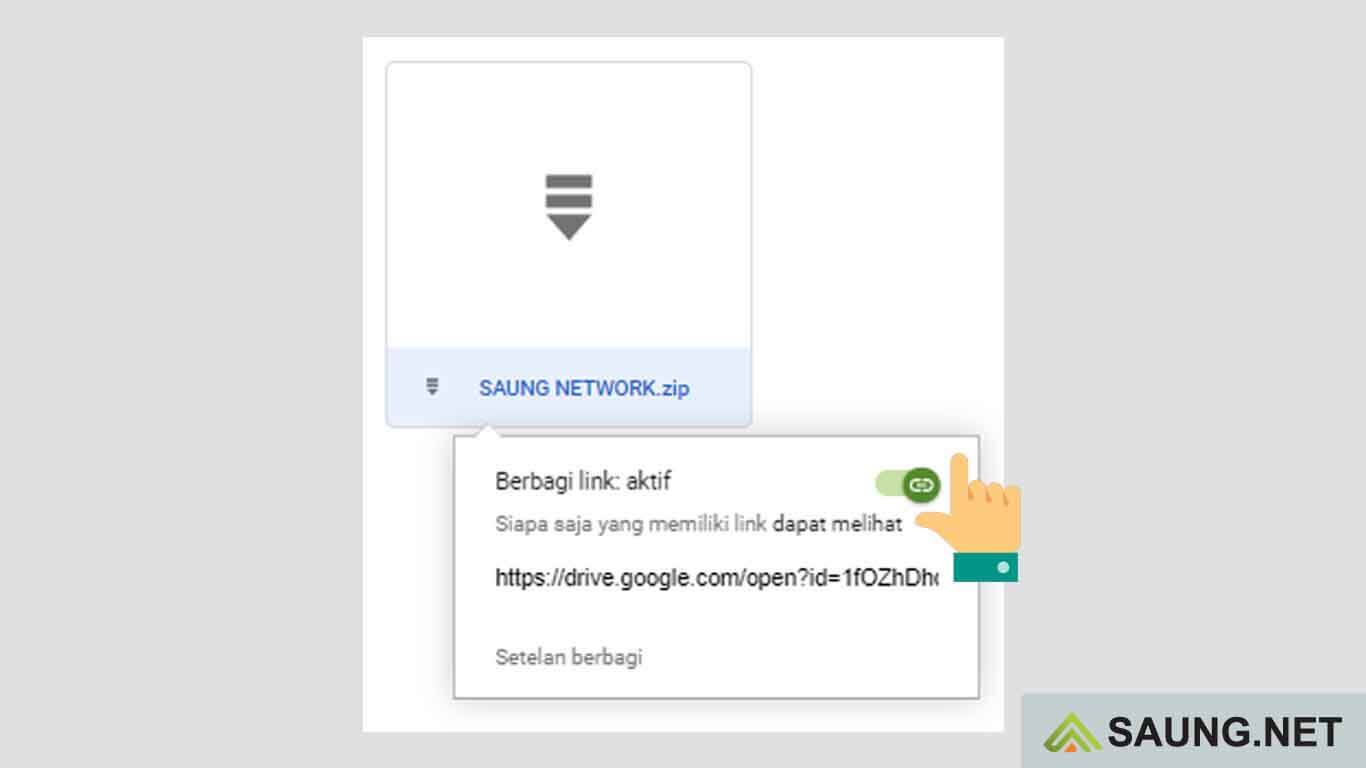 cara berbagi link google drive