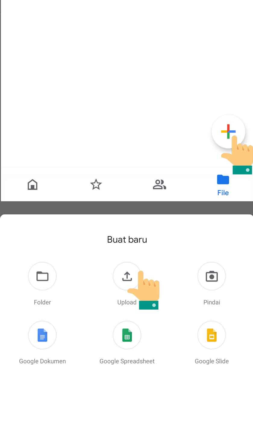 cara upload file ke link google drive