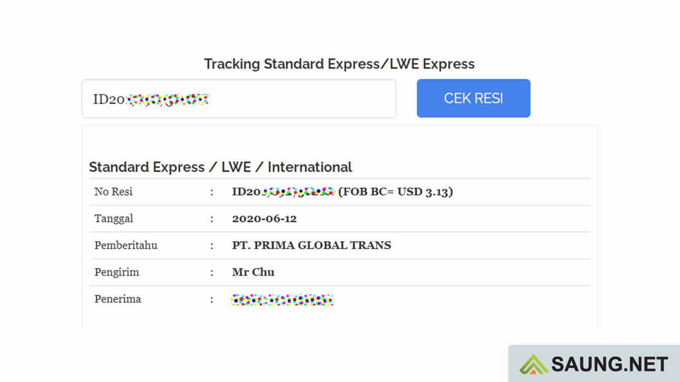 Cek resi standard express shopee dari luar negeri